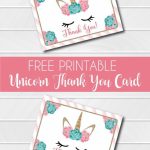 Free Printable Unicorn Thank You Cards In 2019 | Addie's Wishes | Free Printable Mermaid Thank You Cards