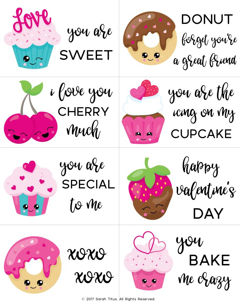 Free Printable Valentine Cards For Kids - Sarah Titus | Printable Valentines Day Cards