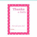 Free Printable Valentine "thanks A Latte" Teacher Card | Expressions | Free Printable Teacher's Day Greeting Cards