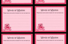 Free Printable Words Of Wisdom Game For Baby Shower | Free Mommy Advice Cards Printable