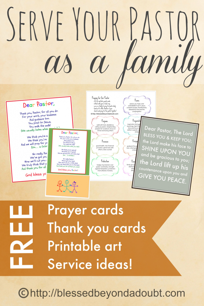 Free Printables And Fun Ideas For Serving Your Pastor | Pastor Appreciation Cards Free Printable