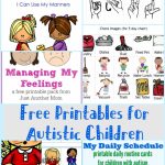 Free Printables For Autistic Children And Their Families Or Caregivers | Free Printable Schedule Cards
