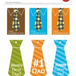 Free Printables Happy Father's Day Gift Tags. Ties, No.1 Dad | Father&#039;s Day Tie Card Printable
