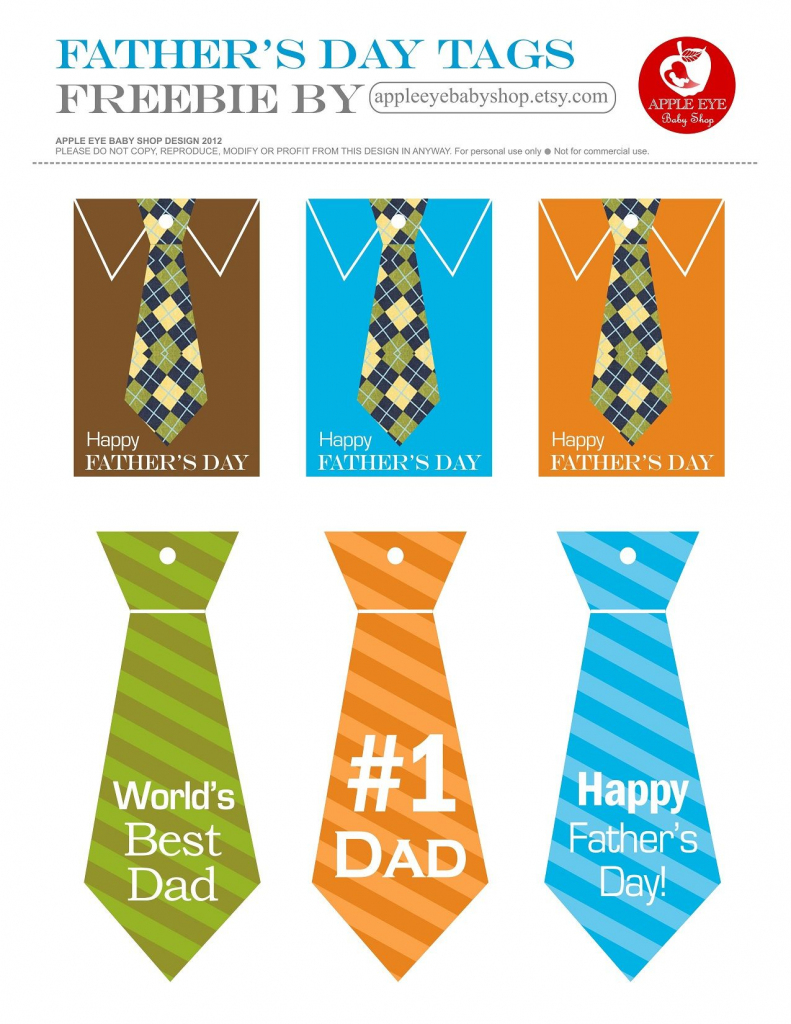 Free Printables Happy Father&amp;#039;s Day Gift Tags. Ties, No.1 Dad | Father&amp;amp;#039;s Day Tie Card Printable