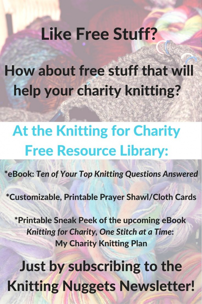 Free Resource Library - Sign Up Here | Knitting For Charity | Printable Prayer Shawl Cards