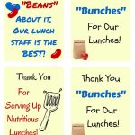 Free School Lunch Hero Day Printable Thank You Cards For Cafeteria | Printable Thank You Cards For Employees