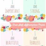 Free Self Affirmation Printables: Print Some Positivity   | Free | Free Printable Positive Affirmation Cards