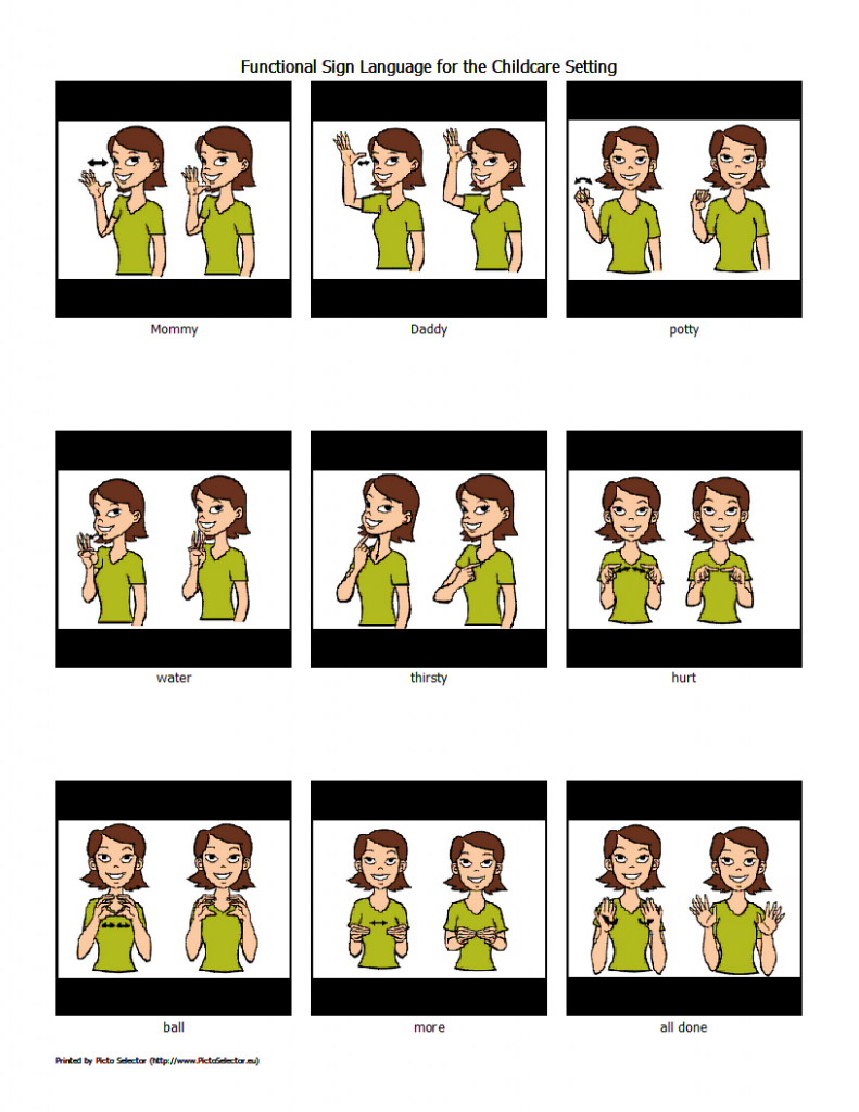 Printable Sign Language Flash Cards