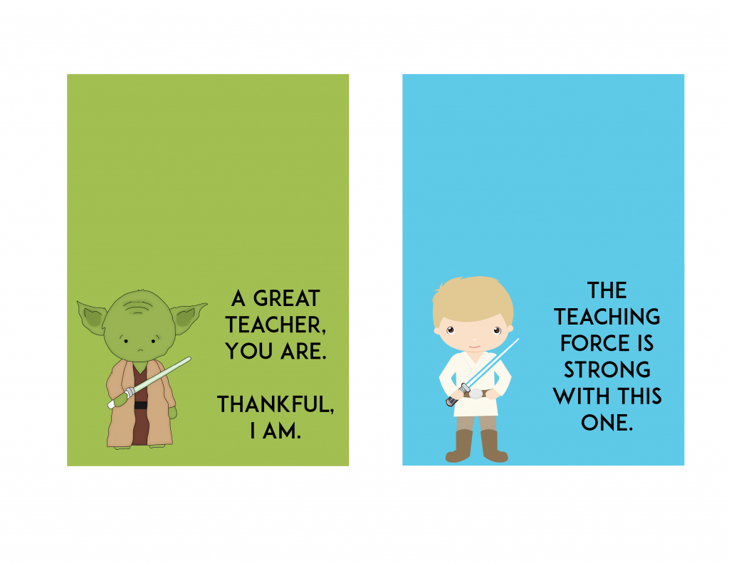 Free Star Wars Teacher Appreciation Day Printable - Ftm | Teachers Day Card Printable