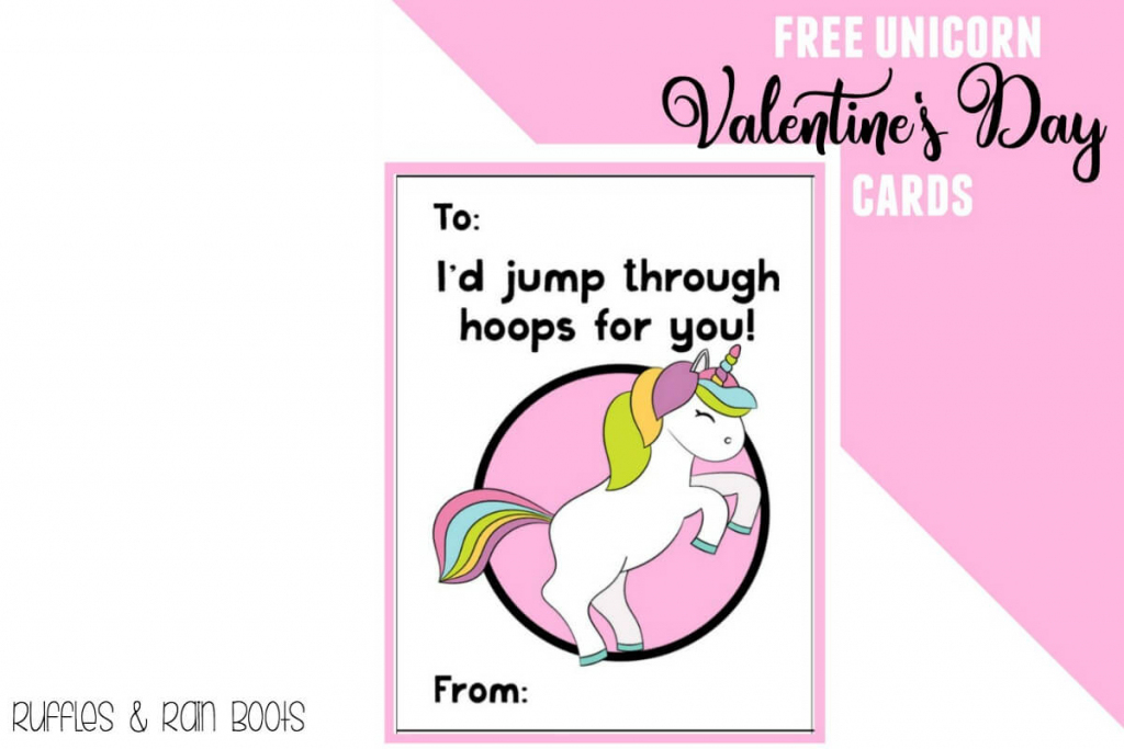 Free Unicorn Valentine&amp;#039;s Day Cards Printable For Kids - Ruffles And | Printable Cards For Kids