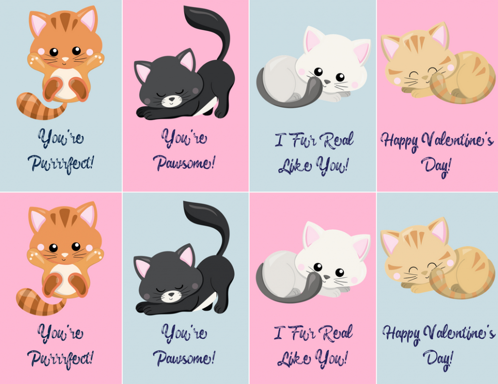 Free Valentine&amp;#039;s Day Printables! | Budget Earth | Free Printable Cat Valentine Cards