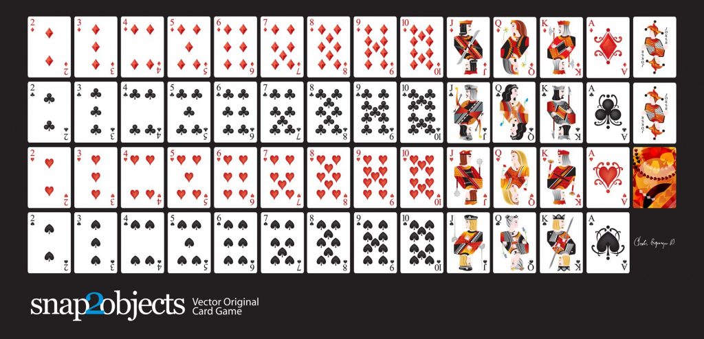 Free-Vector-Card-Deck | Silhouette Cameo | Cards, Deck Of Cards | Printable Jumbo Playing Cards