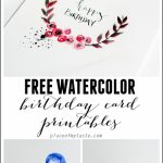 Free Watercolor Birthday Card Printables   Capturing Joy With | Free Printable Birthday Cards For Her