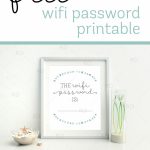 Free Wifi Password Printable For Your Home! Awesome To Display In A | Printable Guest Cards For Apartments