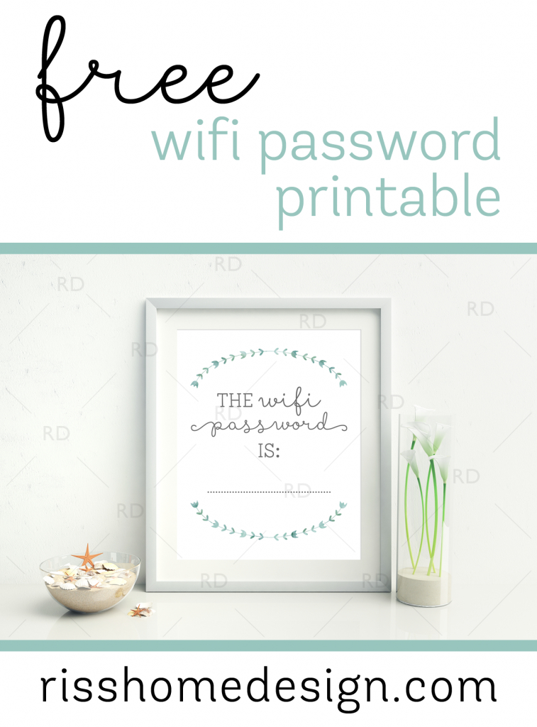 Free Wifi Password Printable For Your Home! Awesome To Display In A | Printable Guest Cards For Apartments