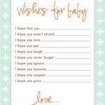 Freebie: Wish Cards | Ladies Class Baby Shower Ideas | Baby Shower | Printable Baby Shower Cards