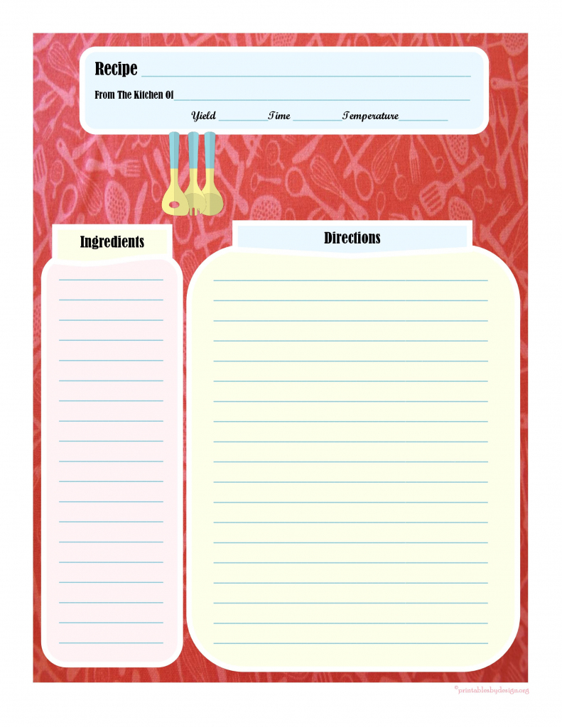 Full Page Recipe Card | Printable Recipe Cards | Printable Recipe | Printable Recipe Card Template