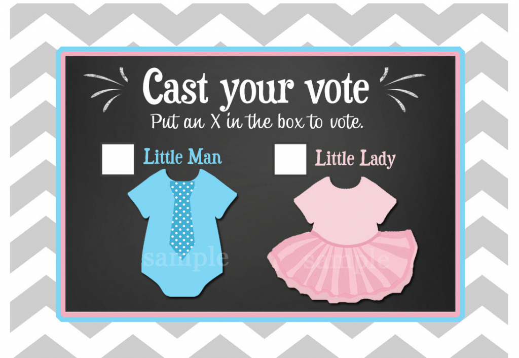 Gender Reveal Voting Cards Printable Little Man Or Little | Etsy | Printable Gender Reveal Voting Cards