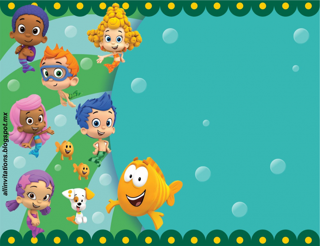 Get Free Printable Bubble Guppies Baby Shower Invitation Ideas | Bubble Guppies Printable Birthday Cards