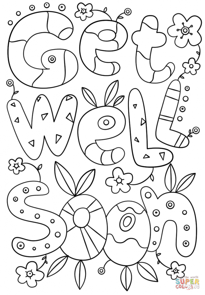 Get Well Soon Doodle Coloring Page | Free Printable Coloring Pages | Free Printable Get Well Cards To Color