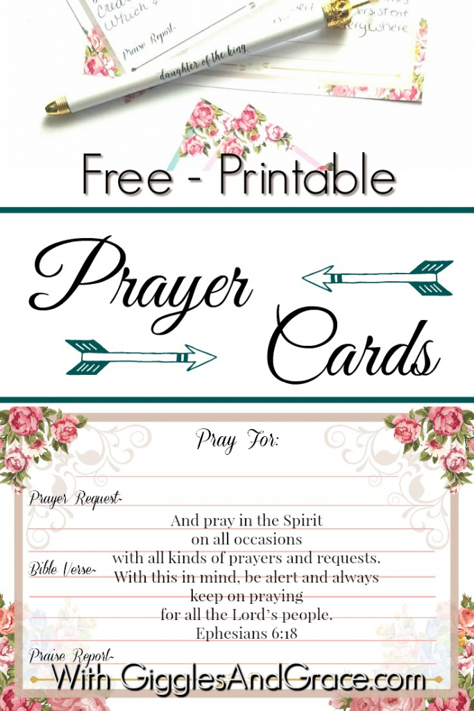 Get Your Free Printable Prayer Cards - With Giggles &amp;amp; Grace | Prayer Request Cards Printable