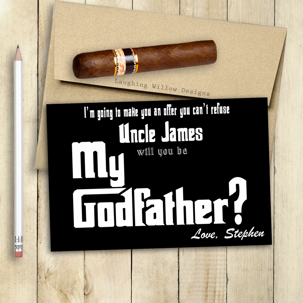 Godfather Card Will You Be My Godfather Card Printable | Etsy | Will You Be My Godfather Printable Card