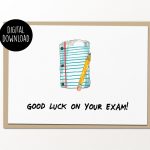 Good Luck On Your Exam Printable Card Digital Download Funny | Etsy | Good Luck Greeting Cards Printable