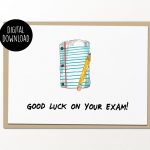 Good Luck On Your Exam Printable Card Digital Download Funny | Etsy | Printable Good Luck Cards For Exams