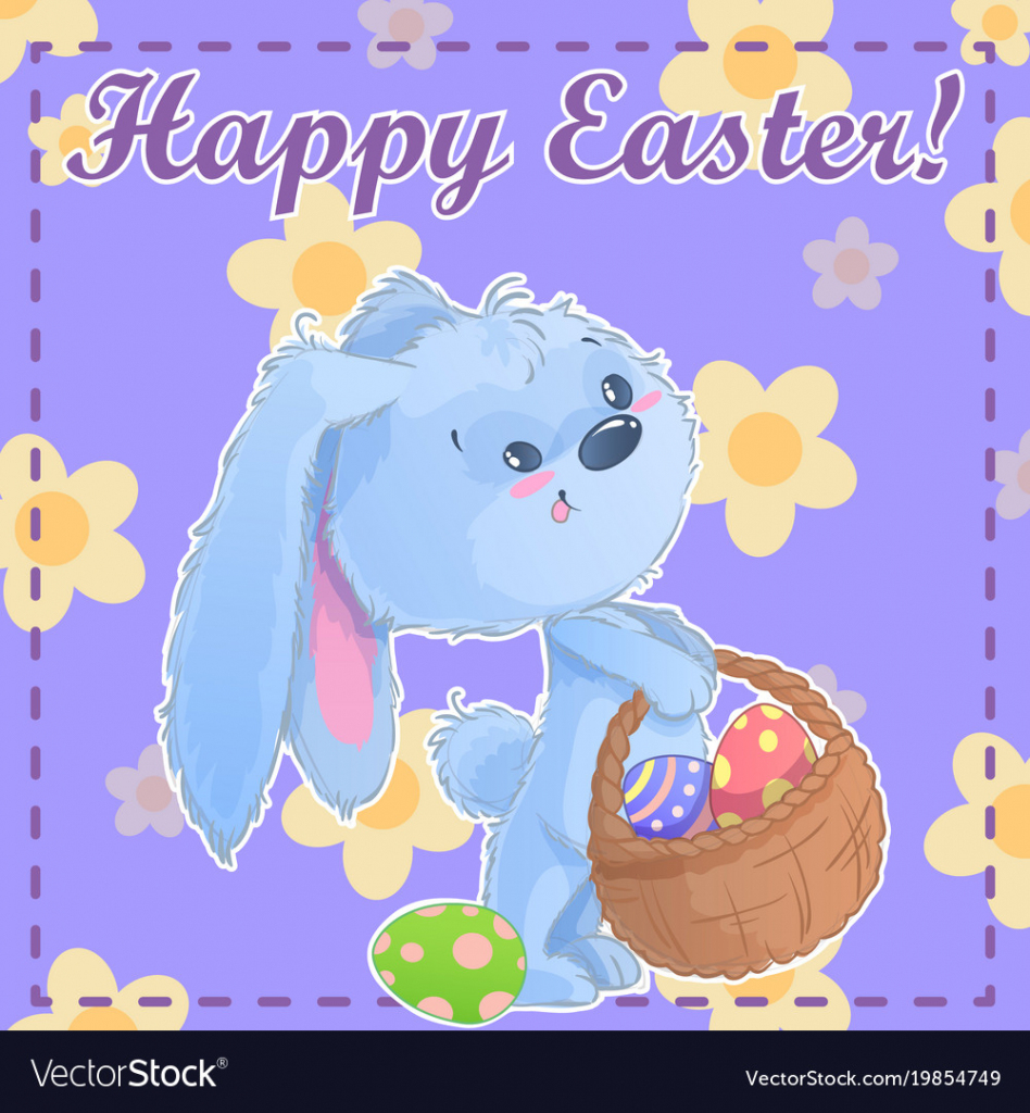 Greeting Post Card Printable Template Happy Easter | Happy Easter Cards Printable