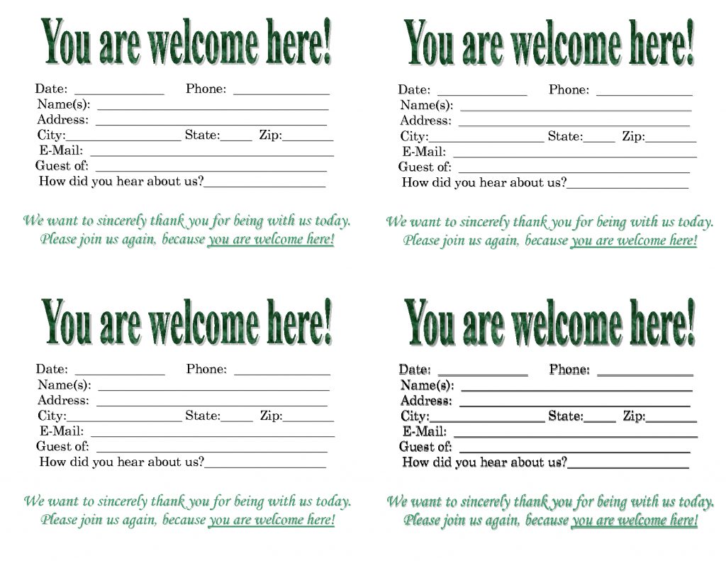 Guest Card Templates Kleo.bergdorfbib.co Printable Guest Cards For