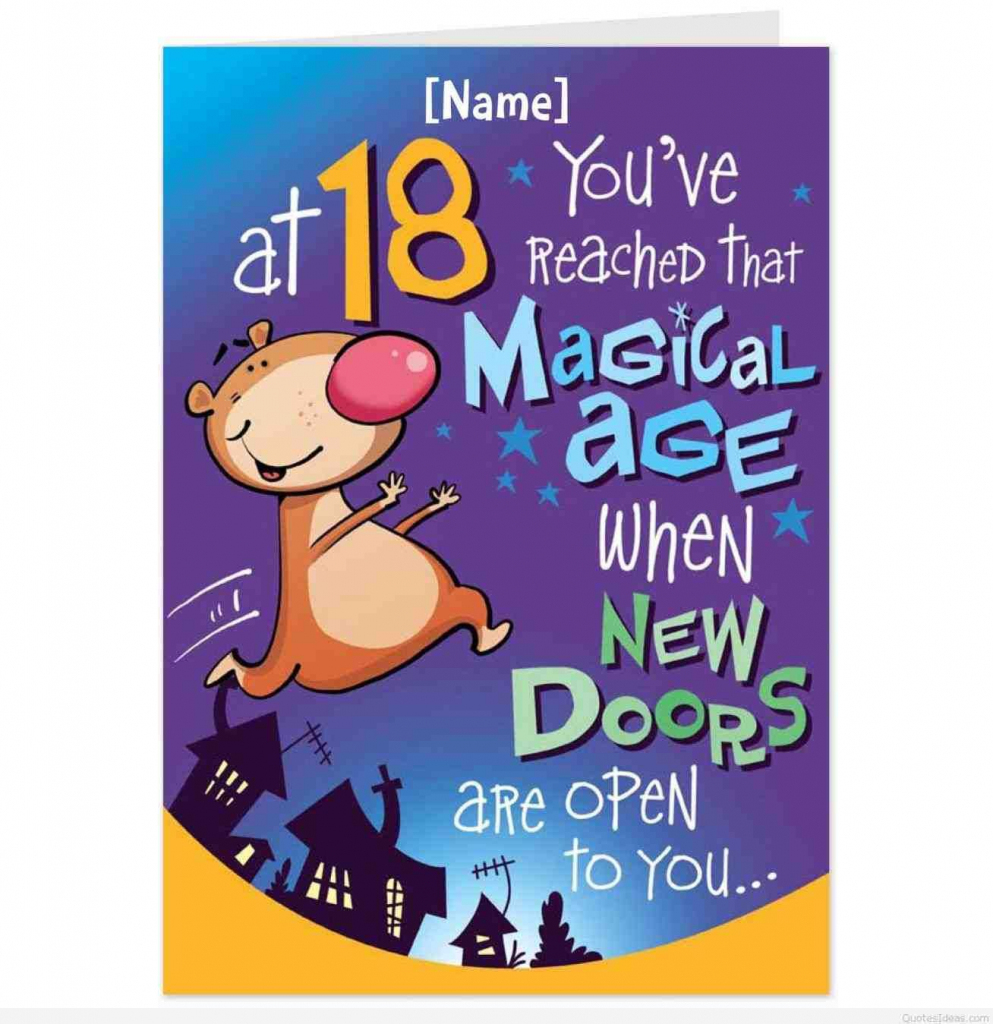 Funny 18Th Birthday Cards Printable Best FREE Printable