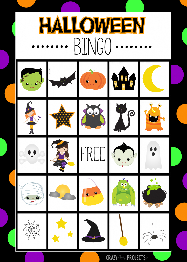 Halloween Bingo - Cute Free Printable Game – Fun-Squared | Cute Printable Halloween Cards