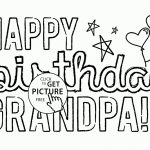 Happy Birthday Grandpa Coloring Page For Kids, Holiday Coloring | Free Printable Happy Fathers Day Grandpa Cards