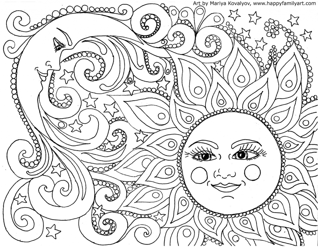 Happy Family Art - Original And Fun Coloring Pages | Free Printable Coloring Cards For Adults