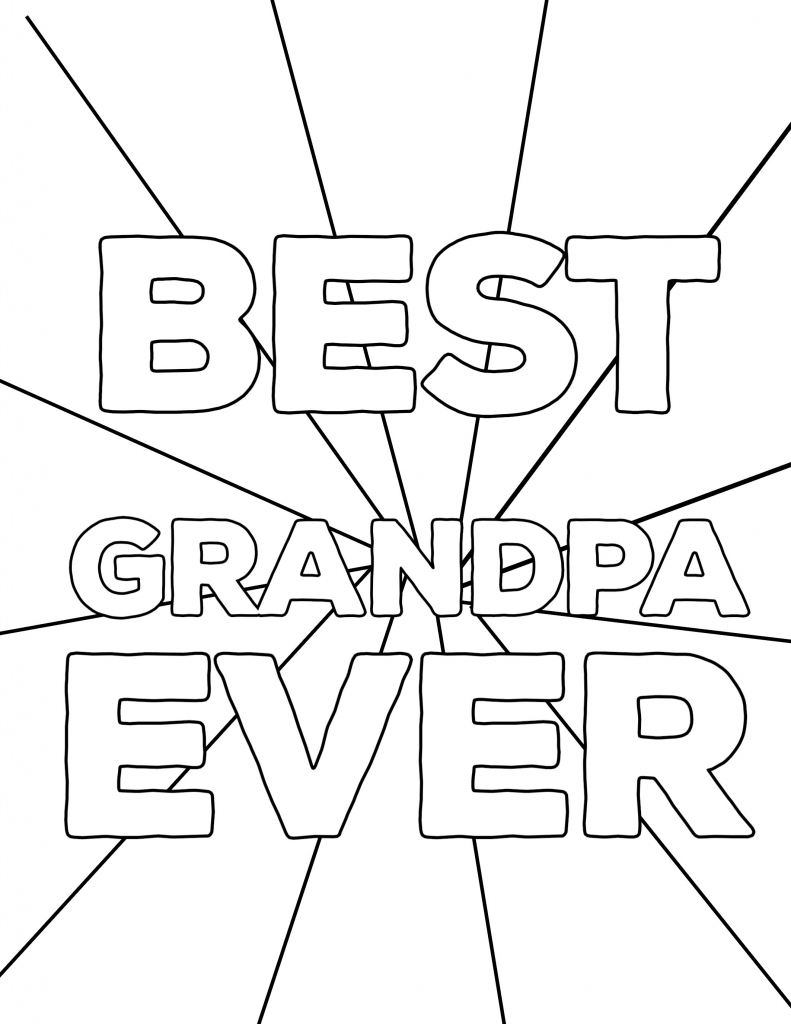 Happy Father&amp;#039;s Day Coloring Pages Free Printables - Paper Trail Design | Free Printable Happy Fathers Day Grandpa Cards