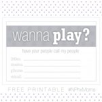 Happy Hostess: Playdate Cards   Free Printable | Free Printable Play Date Cards