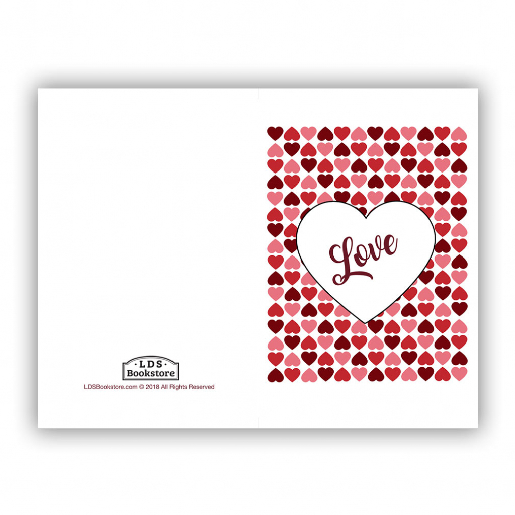 Heart Grid Valentine&amp;#039;s Day Card - Printable In Free Lds Printables | Happy Valentines Day Cards Printable