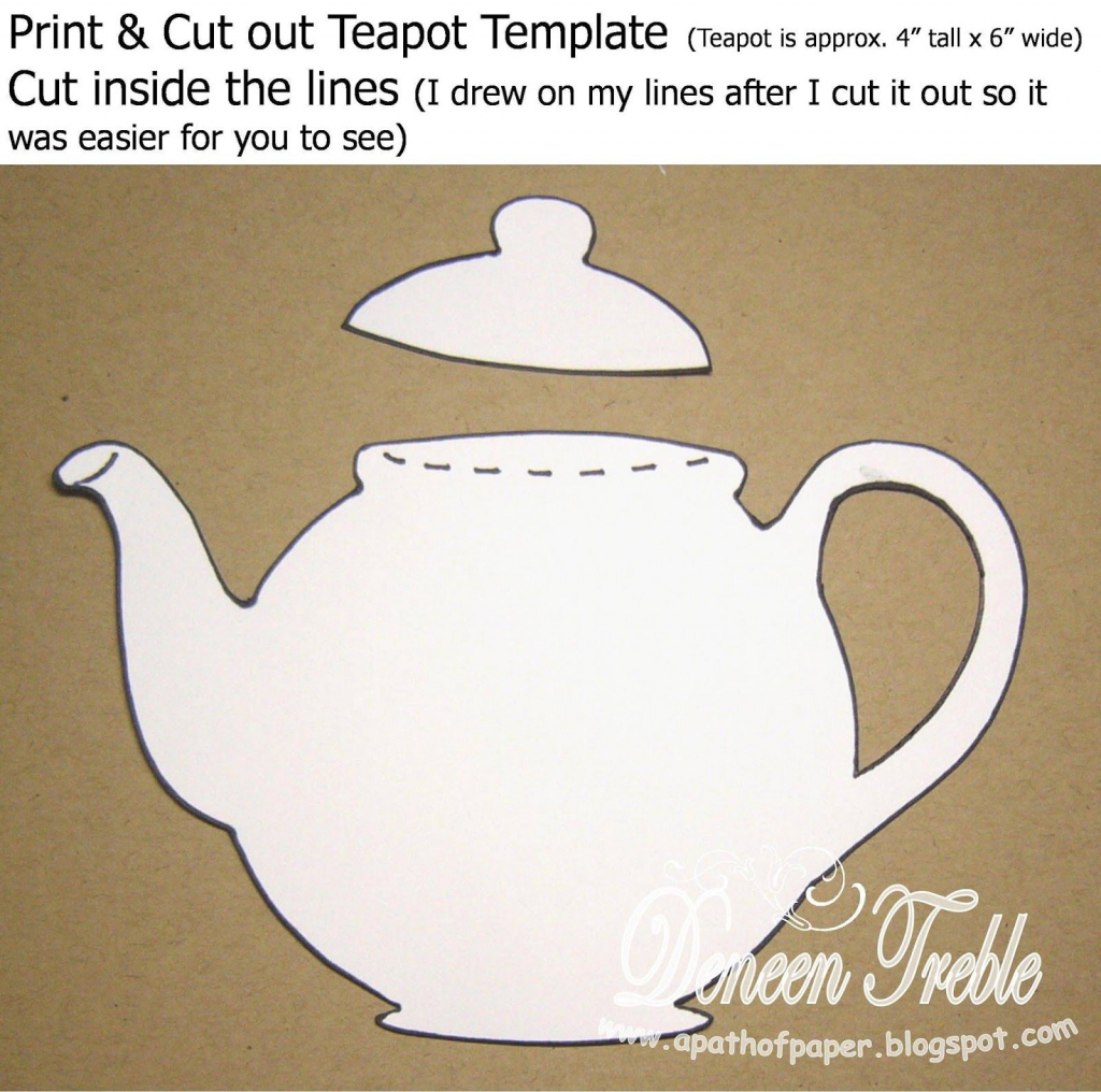 Hello And Welcome Here! This Week The Challenge At Top Tip Tuesday | Teapot Mother&amp;#039;s Day Card Printable Template