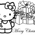 Hello Kitty Coloring Pages | Hello Kitty Christmas Card Printable