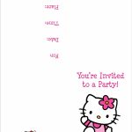 Hello Kitty Free Printable Birthday Party Invitation Personalized | Hello Kitty Birthday Card Printable Free