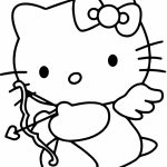 Hello Kitty Valentine's Day Cupid Coloring Page | Free Printable | Hello Kitty Valentines Day Cards Printable