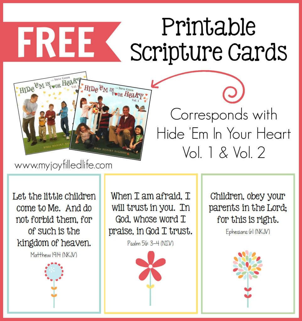 Hide &amp;#039;em In Your Heart Scripture Cards {Free Printable} - My Joy | Free Printable Bible Verse Cards
