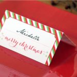 Holiday Place Card Diy Printable | Party Planning | Christmas Place | Christmas Table Name Cards Free Printable