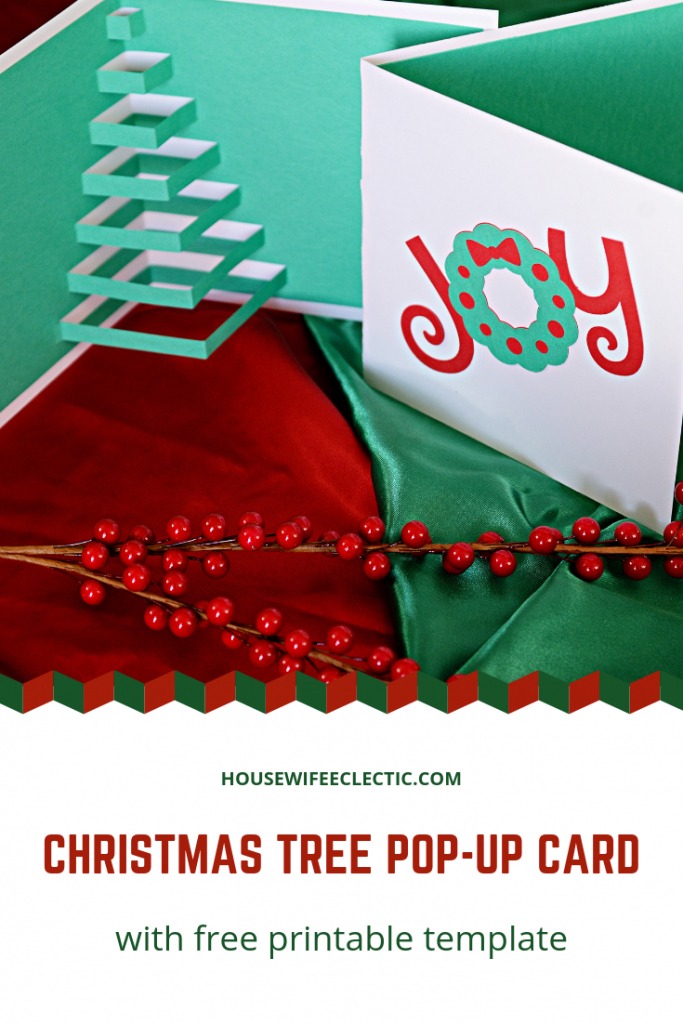 Homemade Pop-Up Christmas Tree Card (With Free Printable Template | Homemade Card Templates Printable