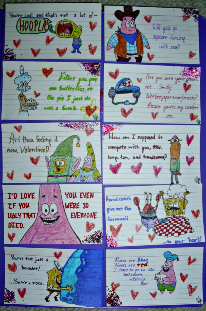 Homemade Spongebob Valentines. | Valentine&amp;#039;s | Diy Valentines Cards | Spongebob Valentine Cards Printable