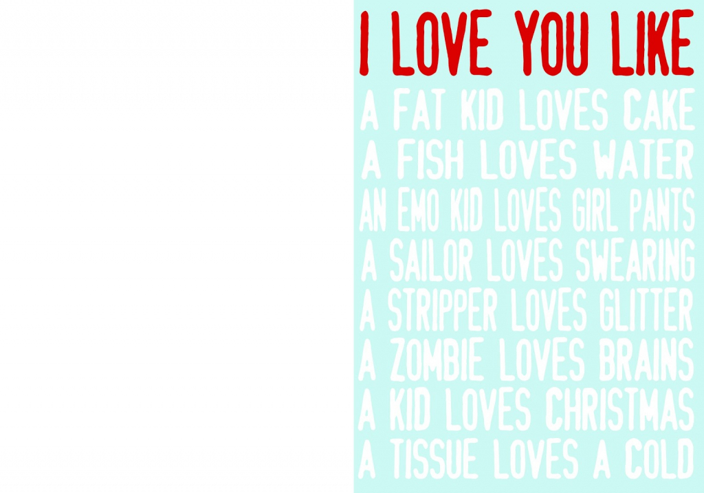 I Love You Like Printable Valentine Cards - Girl Loves Glam | Printable Adult Valentines Day Cards
