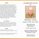 In Memoriam Cards Template Free Celebration Of Life Program | Free Printable Memorial Card Template