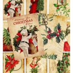 Instant Download 3.5 X 2.5 Vintage Christmas Cards | Etsy | Printable Vintage Christmas Cards