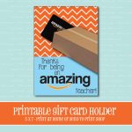 Instant Download Amazon Gift Card Holder Amazing Teacher | Etsy | Amazon Printable Gift Card
