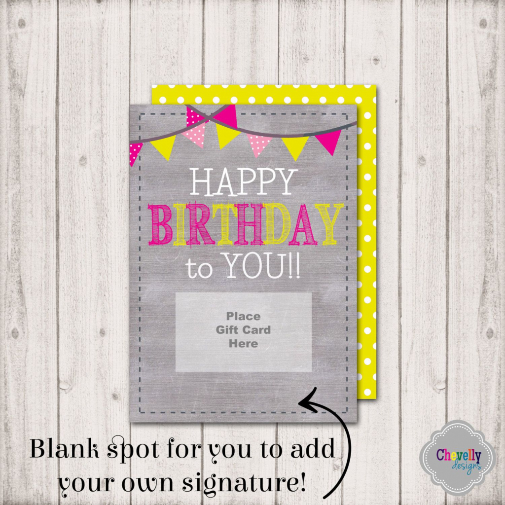 Instant Download -Birthday Gift Card Printable - Bday003A - Birthday | Printable Gift Card Holder Birthday